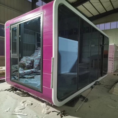 智能户外不锈钢移动苹果仓 网红太空舱酒店图3