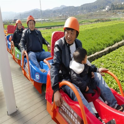 无动力单轨滑车型号 山地轨道观光车 无缝钢管焊接 坚实牢固图3